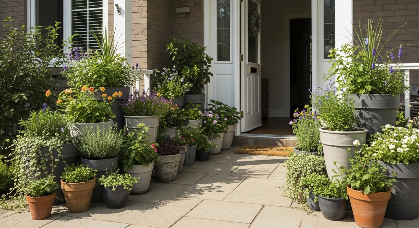 How To Arrange Outdoor Flower Pots For A Balanced Front Porch Look