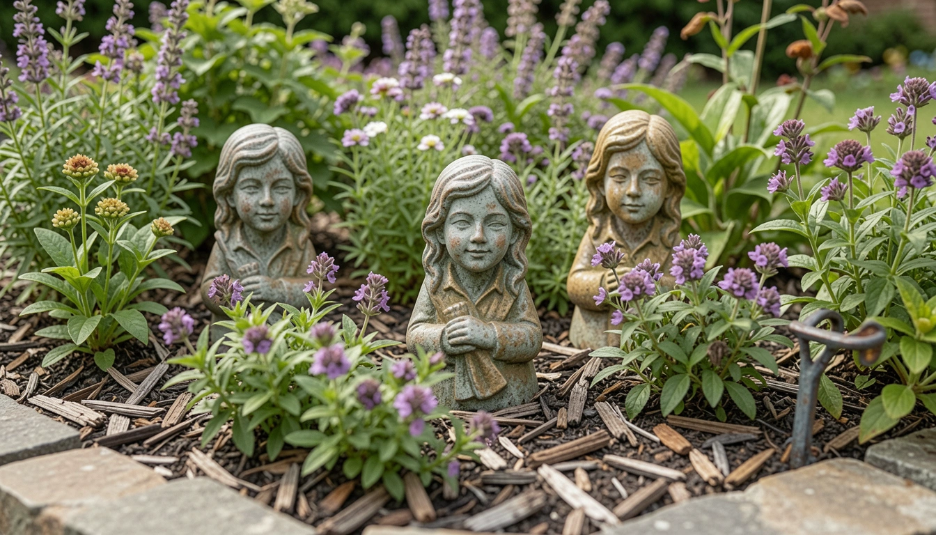 10 Unique Flower Bed Statues Garden Ideas For Character